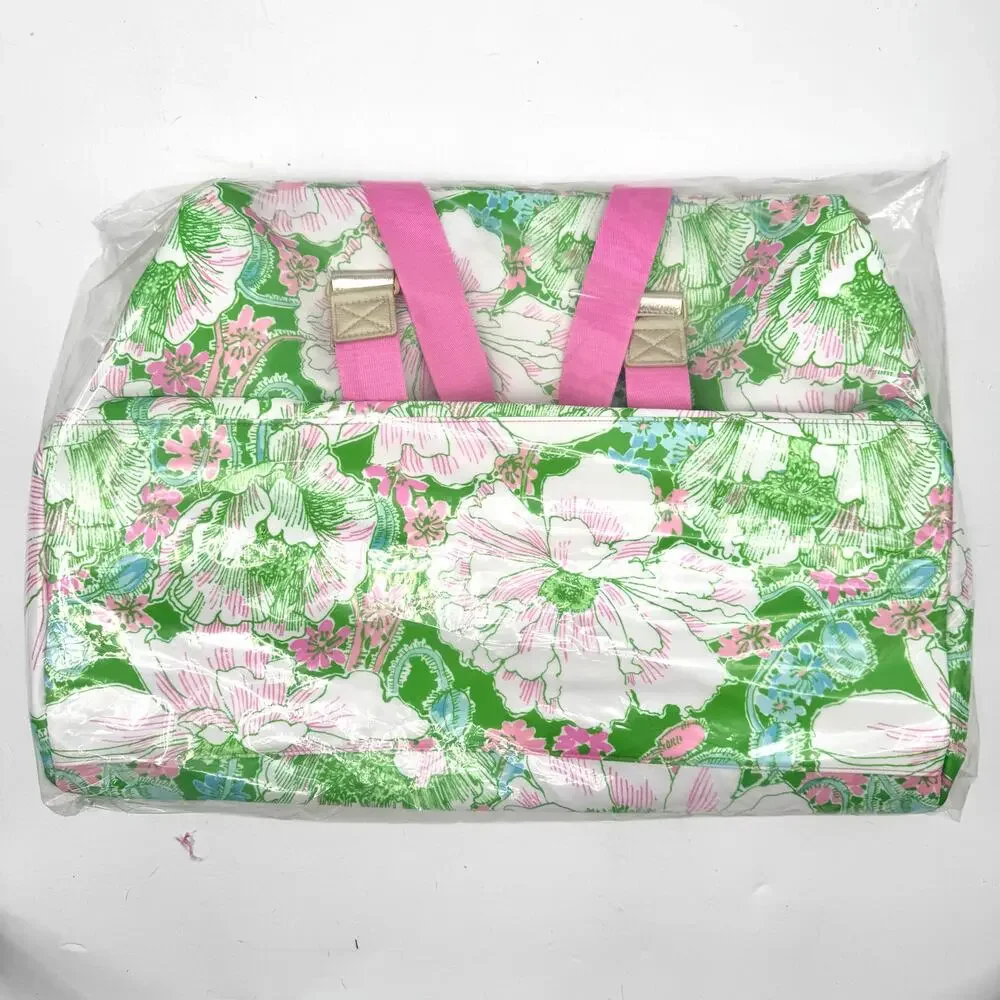 Lilly Pulitzer Weekender Bag Putting Green Poppyland Large Duffle Bag GWP NWT - Picture 5 of 7